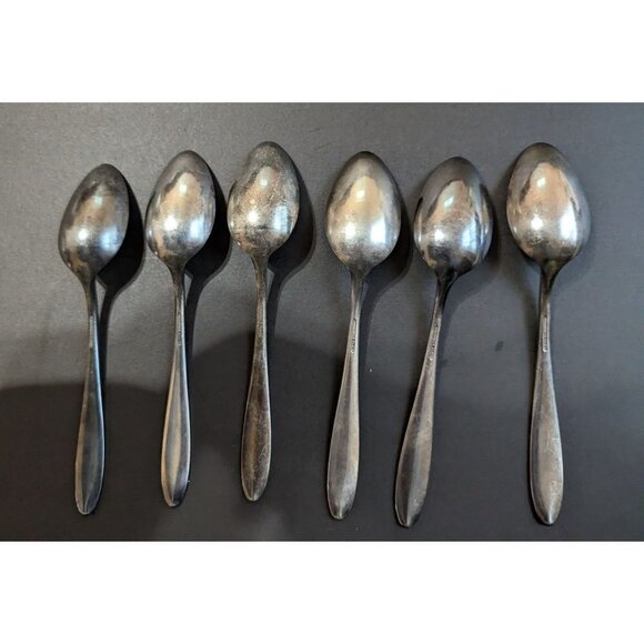 vintage Oneida Bird of Paradise 1923 Community silver plate  Teaspoons set of  6 - Picture 2 of 9